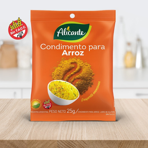 807 - Condimentos Para arroz - Cont. neto: 25 gr - Marca: Alicante - numero: 807