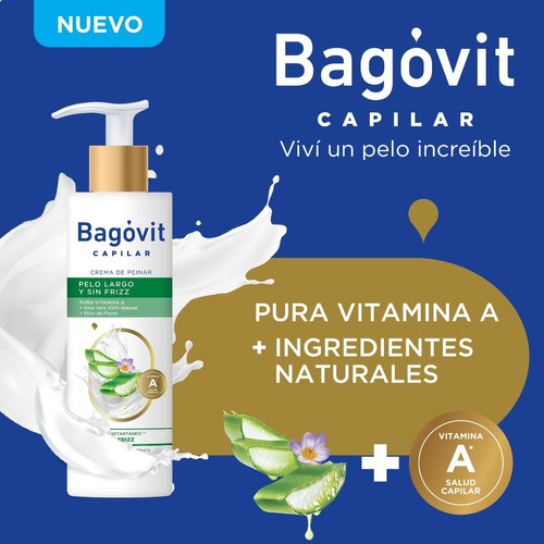 943 - Crema de peinar Pelo largo y sin frizz - Cont. neto: 200 ml - Marca: Bagovit - numero: 943