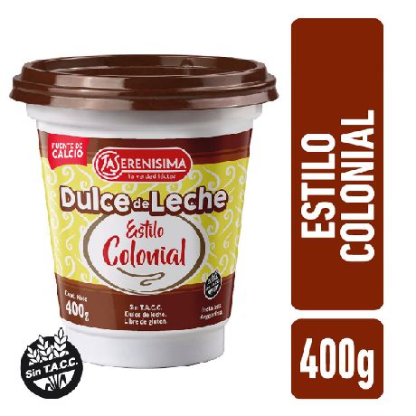 Dulce de leche estilo colonial - 400 gr / 14.08 oz. - Marca: La Serenisima