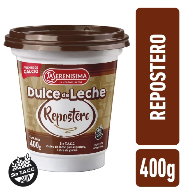 Dulce de leche tipo repostero - 400 gr / 14,1 Oz. - Marca: La Serenisima