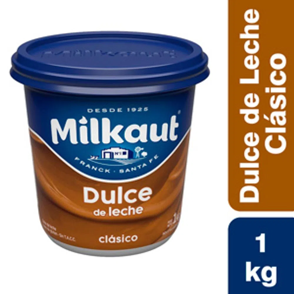 Dulce de leche estilo clásico  - 1 kg / 35,2 oz. - Marca: MILKAUT