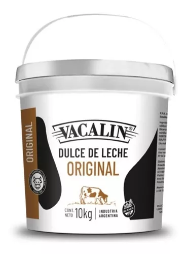 Dulce de leche estilo original  - 10 Kg / 22 lb. - Marca: VACALÍN