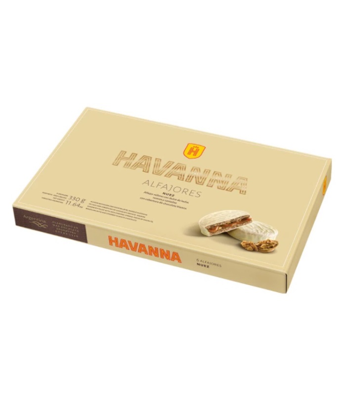 Alfajor de nuez - Pack x 6 u. (La foto es a modo ilustrativo, la caja puede variar sin previo aviso) - Marca: HAVANNA
