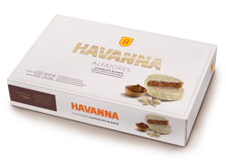Alfajores chocolate blanco  - Pack x 12 u. (La foto es a modo ilustrativo, la caja puede variar sin previo aviso) - Marca: HAVANNA