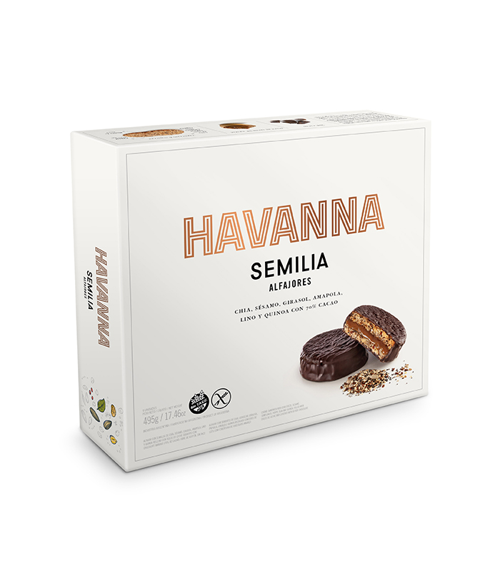Alfajores de semillas  - Caja x 9 u. (La foto es a modo ilustrativo, la caja puede variar sin previo aviso) - Marca: HAVANNA