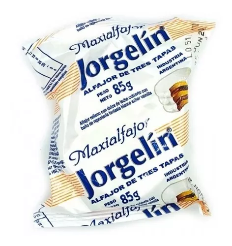 Alfajor relleno con dulce de leche y cobertura de merengue - 1 u - Marca: JORGITO