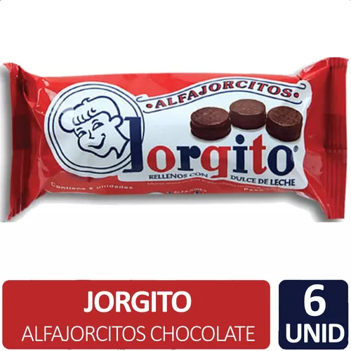 Alfajores rellenos con dulce de leche cubierto con baño de repostería fantasía negro - 6 u. - Marca: JORGITO