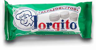 Alfajores rellenos de dulce de membrillo con baño azucarado - Paquete de 6 u. - Marca: JORGITO