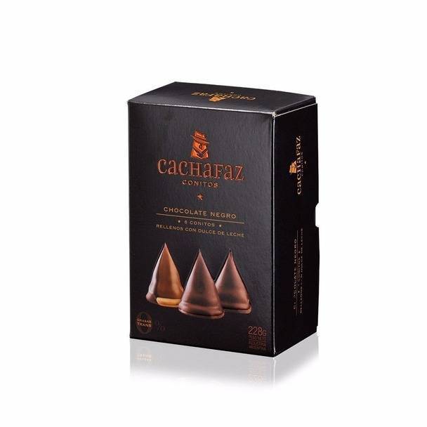 Conito relleno de dulce de leche cubierto con chocolate - Pack x 6 u. - Marca: CACHAFAZ