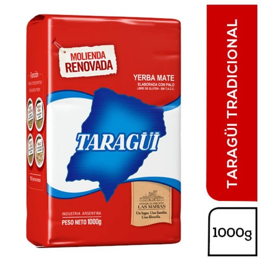 Yerba con palo  - 1000 gr / 35,2 oz. - Marca: TARAGUI