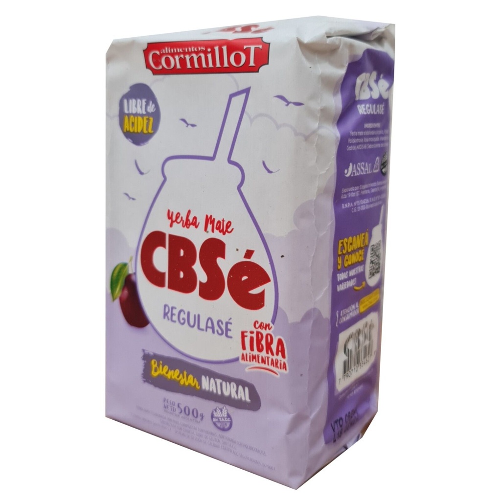 Yerba regulase con fibra alimentaria  - 500 gr / 17,6 oz. - Marca: CBSÉ