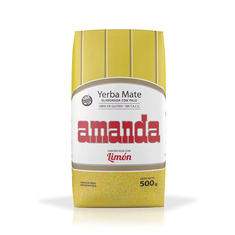 Yerba con sabor a limon  - 500 gr / 17,6 oz. - Marca: AMANDA