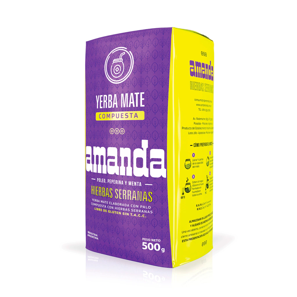 Yerba hierbas serranas  - 500 gr / 17,6 oz. - Marca: AMANDA