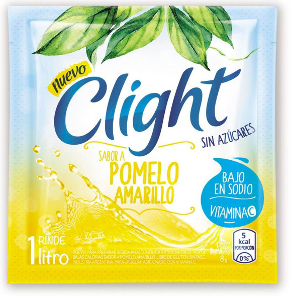 Jugo en polvo sabor Pomelo Amarillo - 8 gr / 0,28 Oz. - Marca: CLIGHT