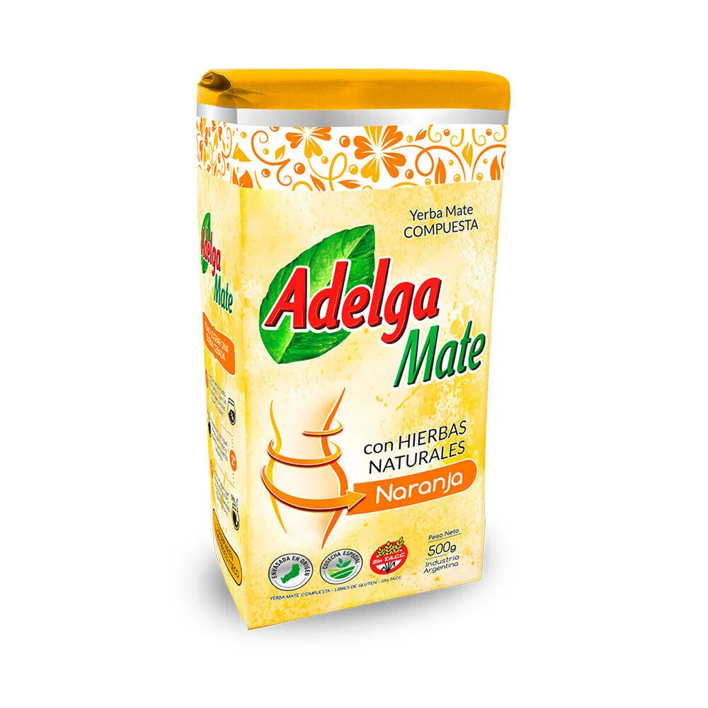 Yerba con naranja  - 500 gr / 17,6 oz. - Marca: ADELGAMATE