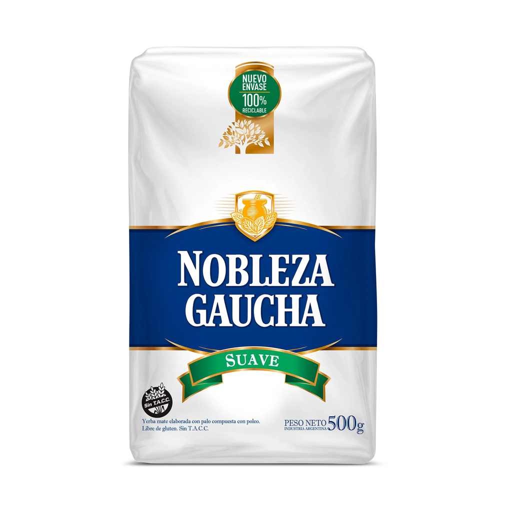 Yerba suave  - 500 gr / 17,6 oz. - Marca: NOBLEZA GAUCHA