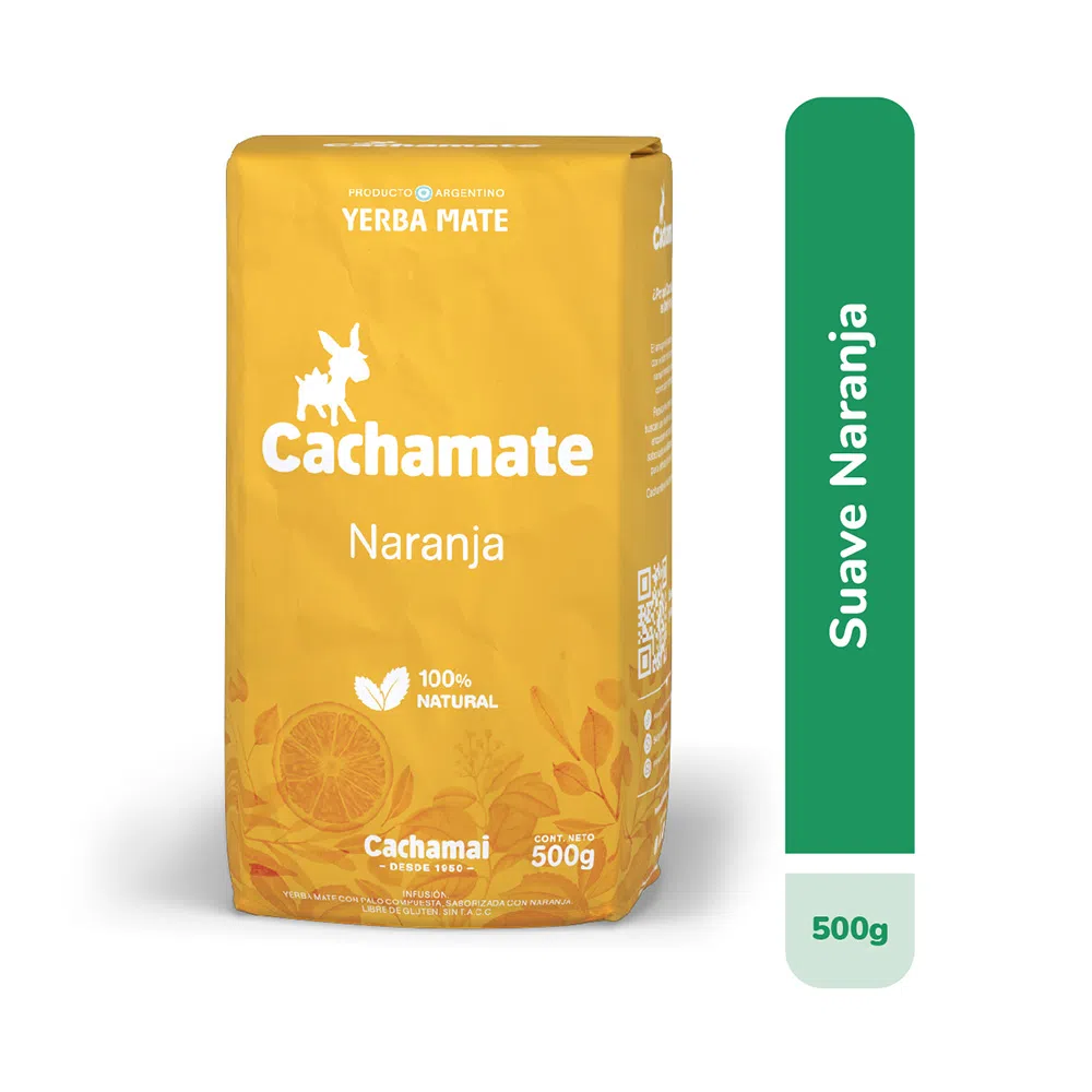 Yerba con naranja  - 500 gr / 17,6 oz. - Marca: CACHAMATE