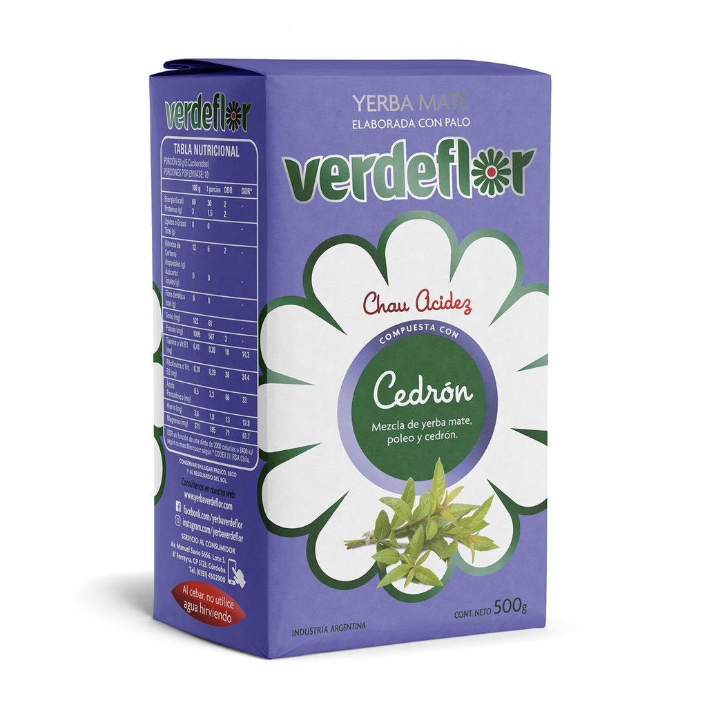 YERBA CEDRON - 500 gr / 17.6 Oz. - Marca: VERDEFLOR