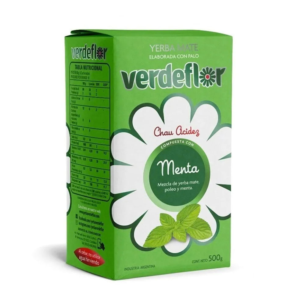 Yerba menta  - 500 gr / 17,6 oz. - Marca: VERDEFLOR