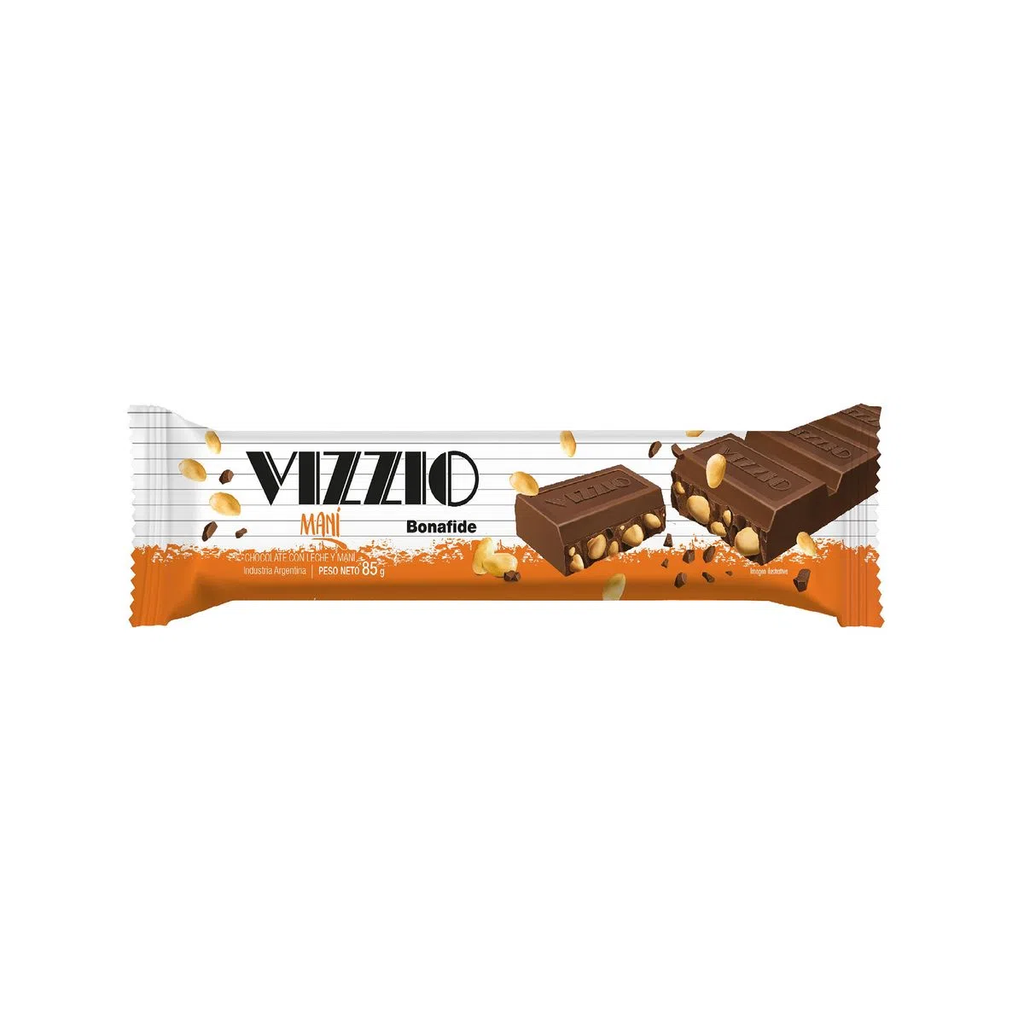 Tableta de chocolate Vizzio con Mani - 85 g / 2,99 Oz. - Marca: BONAFIDE