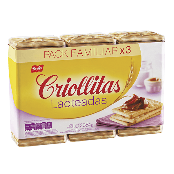 Galletitas Lacteadas - 300 g / 10,5 Oz. - Marca: Criollitas