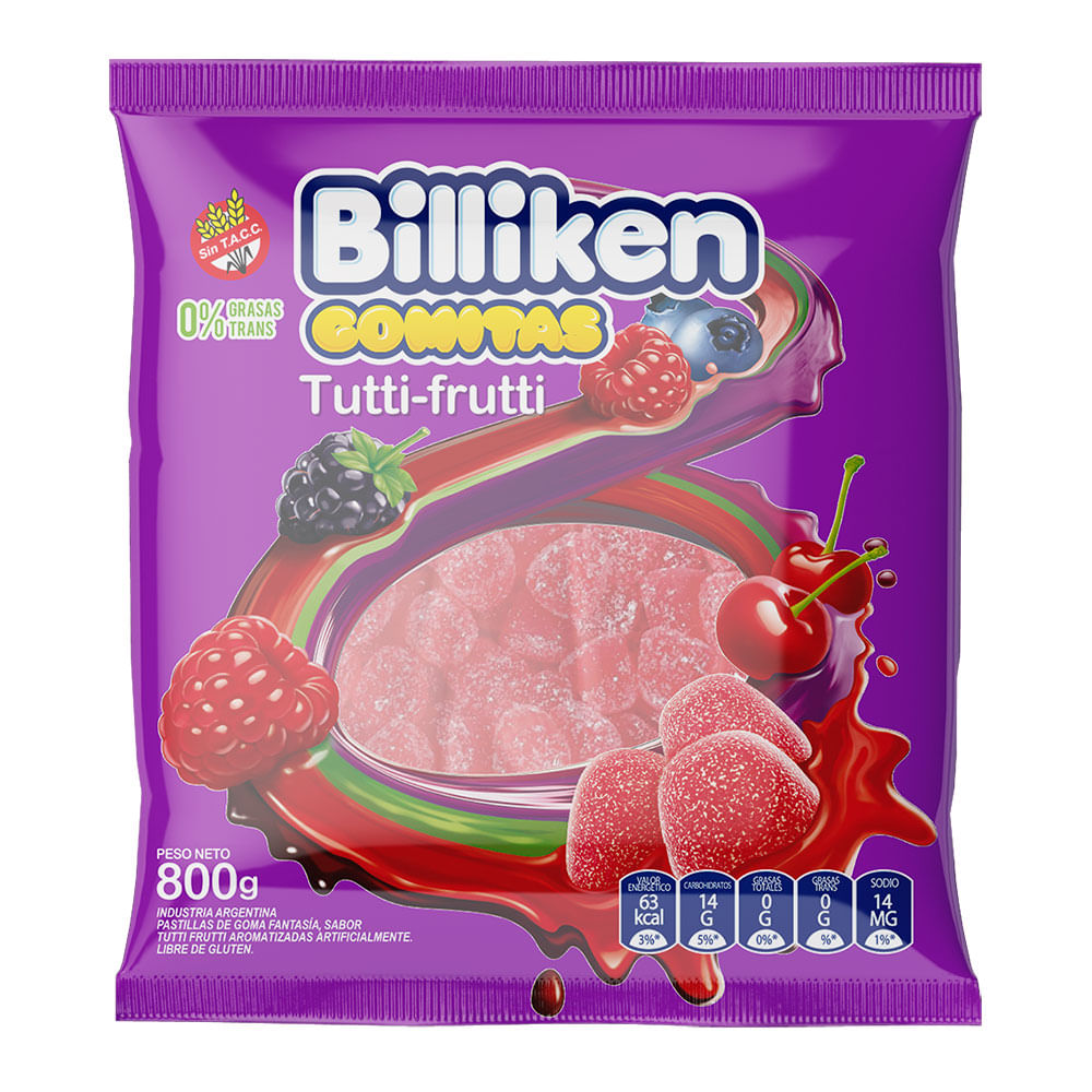 Gomitas Tutti-Frutti - 800 gr / 28.2 Oz. - Marca: Billiken