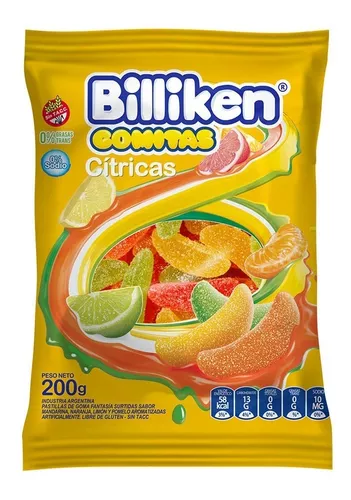 Gomitas Cítricas - 200 gr / 7,05 Oz. - Marca: Billiken