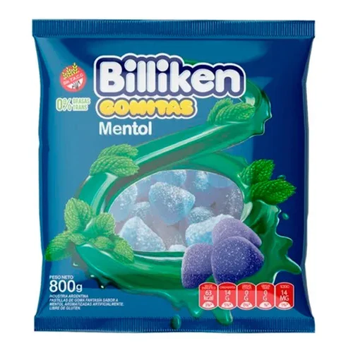 Gomitas Mentol - 800 gr / 28.2 Oz. - Marca: Billiken