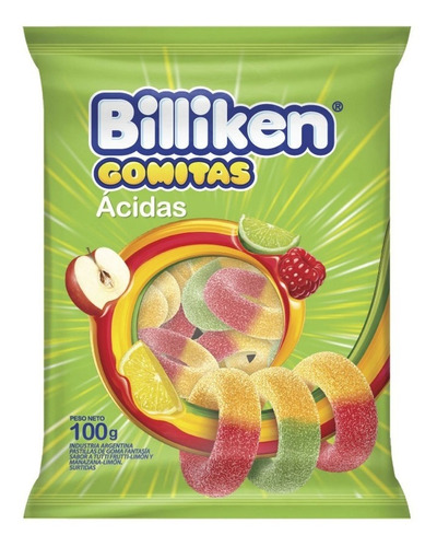 Gomitas Ácidas - 100 gr / 3.5 Oz. - Marca: Billiken