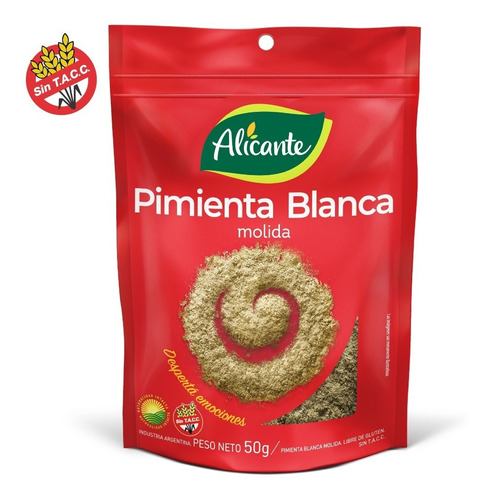 Pimienta blanca molida - 50 gr / 1,7 Oz. - Marca: ALICANTE