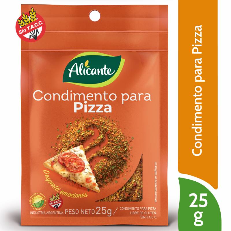 Condimentos para pizza - 25 gr / 0,7 oz. - Marca: ALICANTE