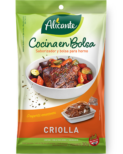 Cocina en bolsa tipo criolla - 30 gr / 1,05 oz. - Marca: ALICANTE