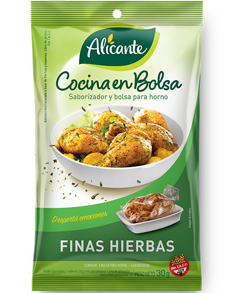 Cocina en bolsa para pollo a las finas hierbas - 30 gr / 1,05 oz. - Marca: ALICANTE
