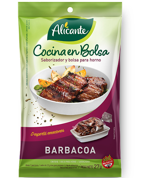 Cocina en bolsa sabor barbacoa - 27 gr / 0,95 oz. - Marca: ALICANTE