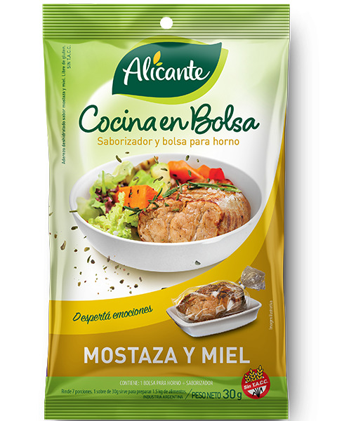 Cocina en bolsa sabor mostaza y miel - 30 gr / 1,05 oz. - Marca: ALICANTE