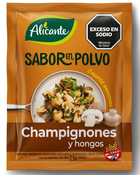 Sabor en polvo Champignones y hongos - 7,5 gr / 0.26 Oz. - Marca: Alicante