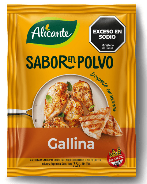 Sabor en polvo Gallina - 10 gr / 0.35 Oz. - Marca: Alicante