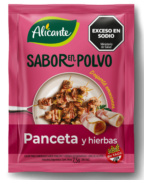 Sabor en polvo Panceta y hierbas - 10 gr / 0.35 Oz. - Marca: Alicante
