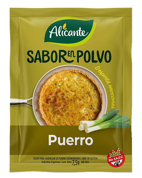 Sabor en polvo Puerro - 7,5 gr / 0.26 Oz. - Marca: Alicante