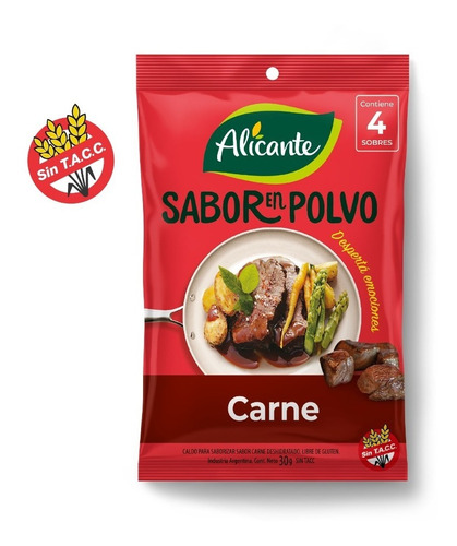 Sabor en polvo Carne - 30 gr / 1.05 Oz. - Marca: Alicante