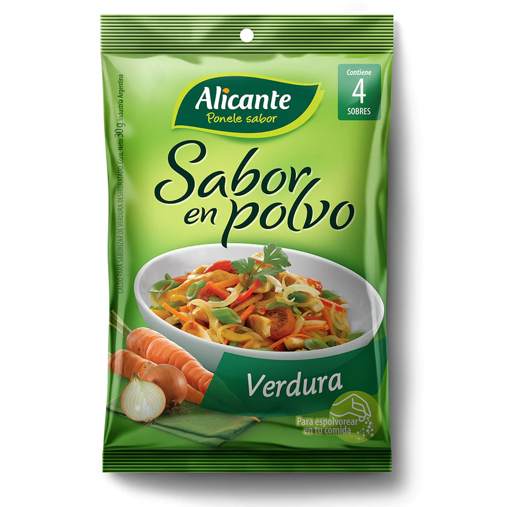 Sabor en polvo Verdura - 30 gr / 1.05 Oz. - Marca: Alicante