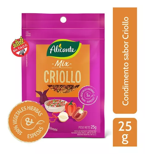 Mix condimentos Criollo - 25 gr / 0.88 Oz. - Marca: Alicante