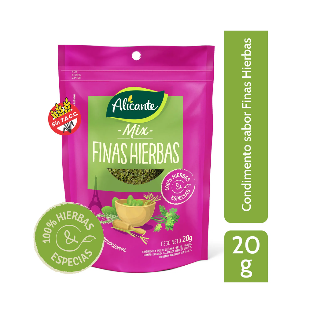Mix condimentos Finas hierbas - 25 gr / 0.88 Oz. - Marca: Alicante