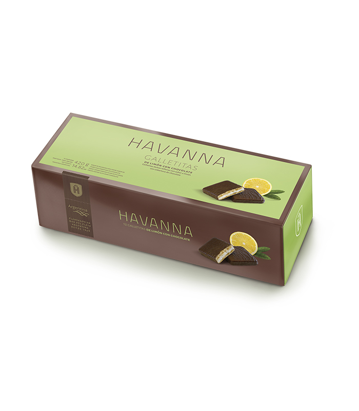 Galletitas galletitas de limón con baño de chocolate - Pack x 12 u. - Marca: HAVANNA