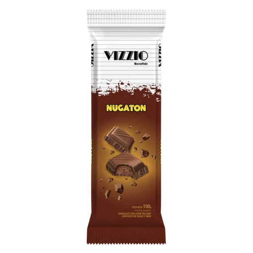 Tableta de chocolate Vizzio con Nugaton  - 100 g / 3,5 Oz. - Marca: BONAFIDE