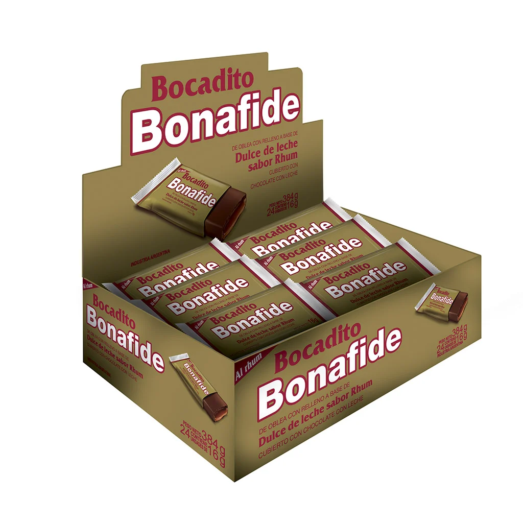 Bocadito al rhum - Display x 24 u. - Marca: BONAFIDE