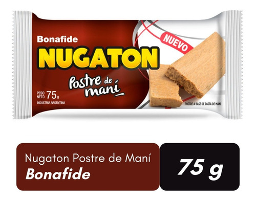Postre de maní Nugaton - 75 g / 2,64 Oz. - Marca: BONAFIDE