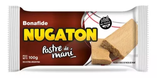 Postre de maní Nugaton - 100 g / 3,5 Oz. - Marca: BONAFIDE