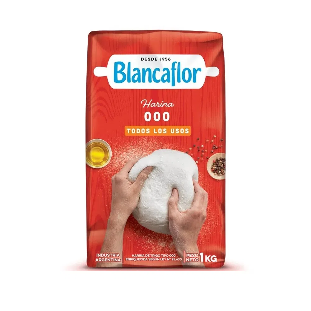 Harina 000  - 1 Kg / 35,2 Oz. - Marca: BLANCAFLOR