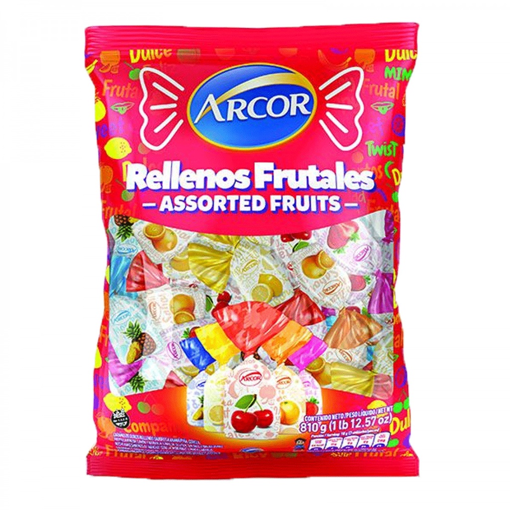 Caramelo duro Rellenos frutales - 810 gr / 28,57 Oz. - Marca: Arcor